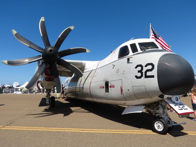 16-2152 — - US Navy Grumman C-2C Greyhound on static display at the 2013 Coronado Speedfest. Gotta love those 8 bladed props!