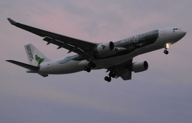 Airbus A330-200 (CS-TRY) - Night time shot of the new Air Azores A330 to Boston.