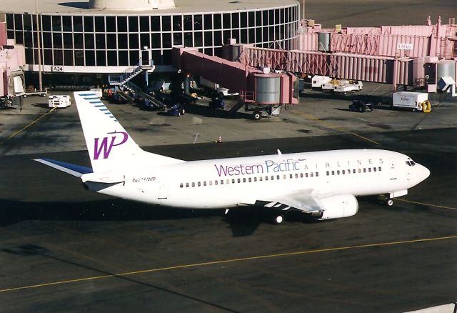 BOEING 737-300 (N946WP) - KLAS - Western Pacific set to taxi to the runway- headed for Colorado Springs.