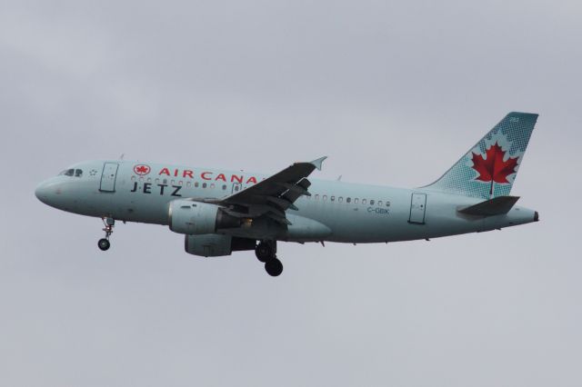 Airbus A319 (C-GBIK) - Air Canada Jetz A319 arriving to Logan from Toronto on 3/28/22 possibly bringing the Maple Leafs to town to play the Bruins the following day.