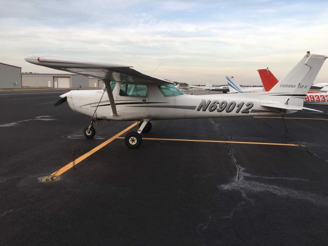 Cessna 152 (N69012) - Getting ready for a late afternoon into early evening flight lesson at Wings of Carolina Flying Club in this Cessna 152, N69012! Taken December 7, 2019.