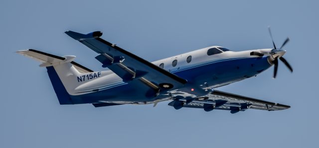Pilatus PC-12 (N715AF) - N715AF Pilatus PC-12/47E s/n 1715 - br /North Las Vegas Airport  KVGTbr /Photo: TDelCorobr /June 27, 2025