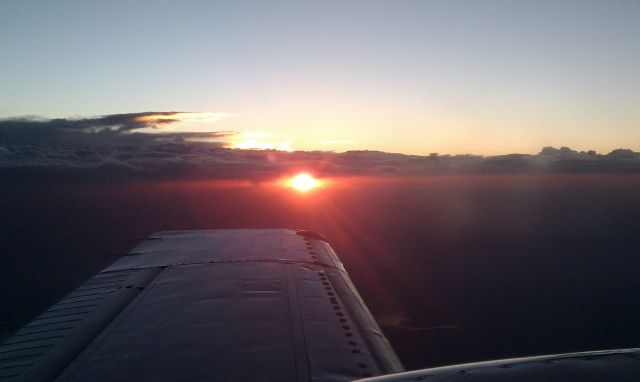 Beechcraft Duke (N8AG) - SUNSET OVER ELY, NEVADA, FL 230 OCTOBER 3, 2010