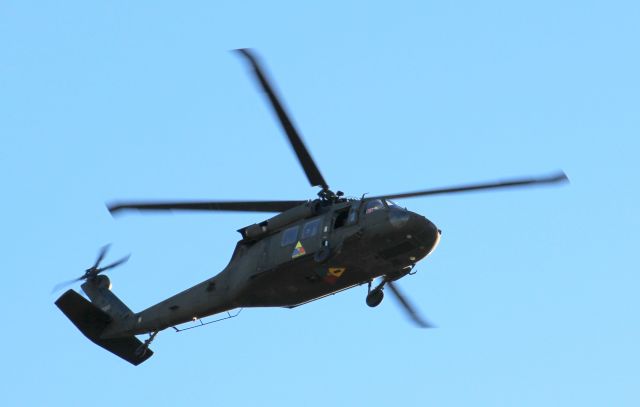 — — - One in five Black Hawk helicopters which took off from Santa Monica Municipal Airport for navy exercises off the southern California coast