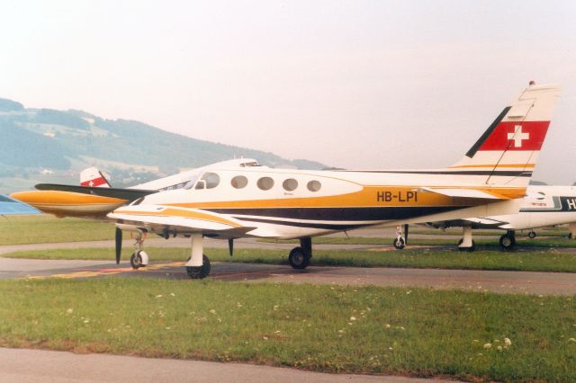 Cessna 340 (HB-LPI) - Seen here in Aug-89.br /br /Registration cancelled 15-Jul-15.