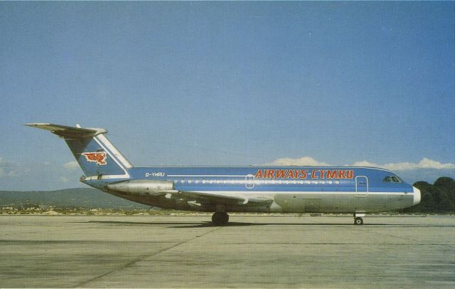 British Aerospace BAC-111 One-Eleven (G-YMRU) - scanned from postcardbr /airways international