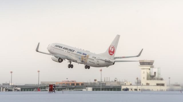 Boeing 737-800 (JA314J) - Japan Airlines / Boeing 737-846br /“JAL happy journey express” LIVERYbr /Jan.11.2016 Hakodate Airport [HKD/RJCH] JAPAN