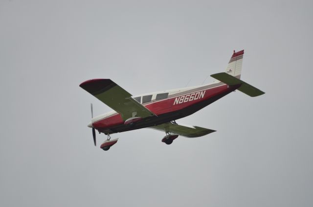 Piper Saratoga (N8660N) - Final approach to runway 36 on Sunday at Airventure 2018