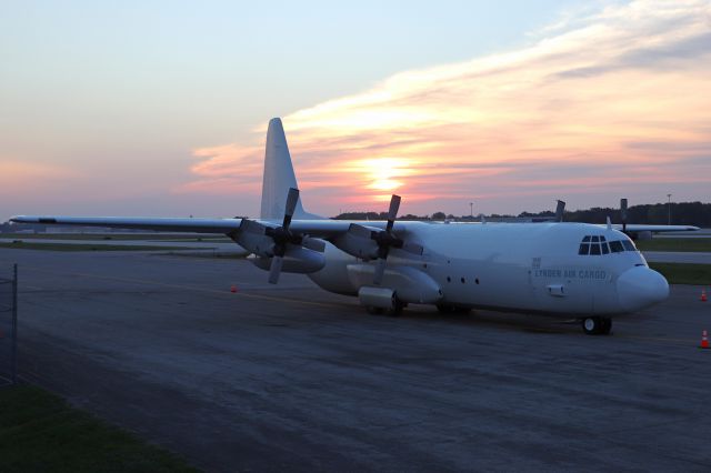 Lockheed C-130 Hercules (N409LC) - Another Lynden Air Cargo Lockheed L-100-30, N409LC, snuck into KTOL under cover of darkness on 9 Oct 2020. I snapped these at sunrise this morning, 10 Oct 2020.