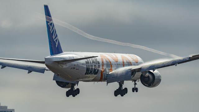 BOEING 777-300ER (JA789A) - Star Wars livery arriving 24R from Tokyobr /3/17/2018