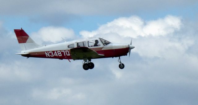 Piper Cherokee (N3487Q) - On final is this 1977 Piper Cherokee PA-28A-161 in the Spring of 2020.