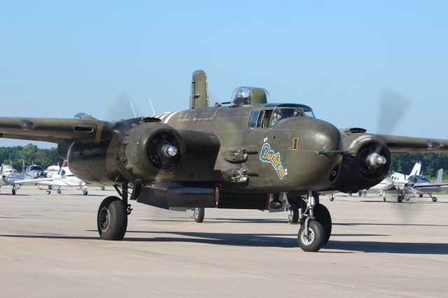 North American TB-25 Mitchell (N34380) - TB-25 Run-Up at Appleton Int. EAA Airventure 2016