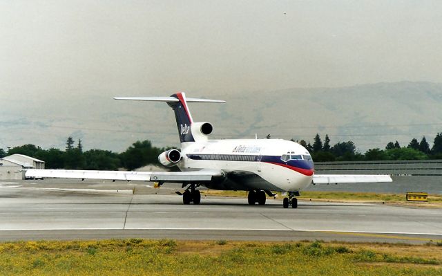 BOEING 727-200 — - KSJC- Delta mid colors rolls to 30L for a flight to SLC.