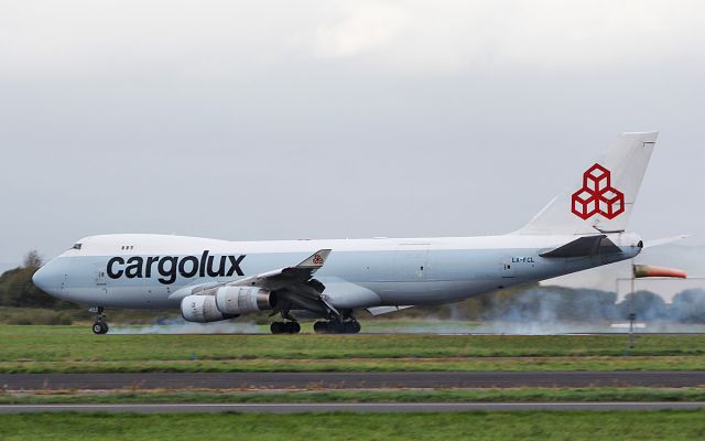 Boeing 747-400 (LX-FCL) - cargolux b747-467f lx-fcl landing at shannon 9/10/18.