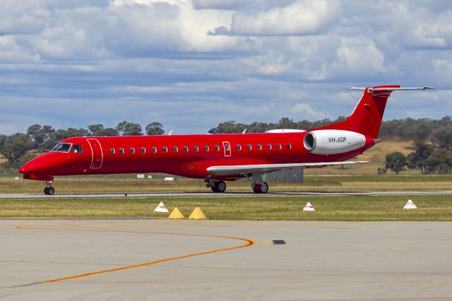 Embraer ERJ-145 (VH-JGR) - Bekaa Group, operated by Australian Corporate Jet Centres, (VH-JGR) Embraer ERJ-145LR at Wagga Wagga Airport.