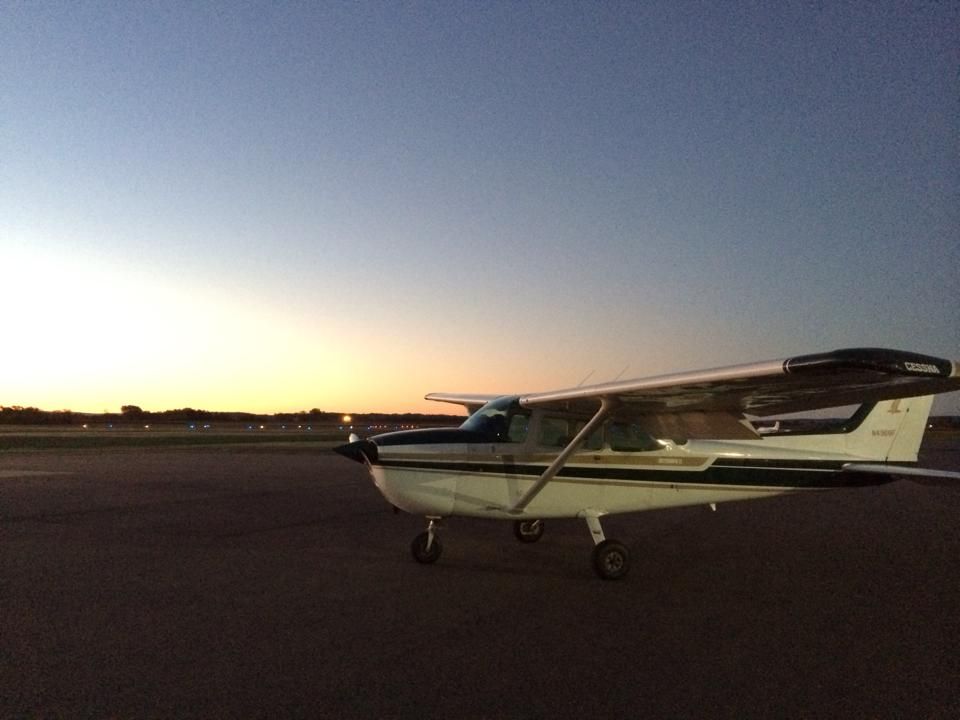 Cessna Skyhawk (N4968F) - Taken at sunrise at KDLL 10-3-2013 by Bill Crahen.