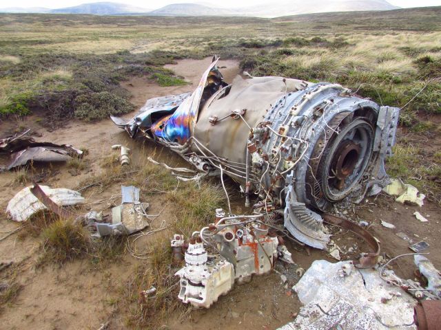 DASSAULT-BREGUET Mirage 2000 — - Crash site of a Mirage 2000 near Port Howard, West Falkland Islands. It was shot down by an AIM-9 Sidewinder Missile shot from a RAF Sea Harrier