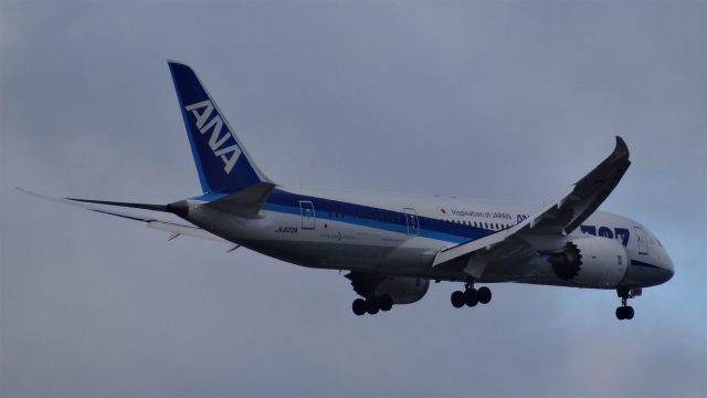 Boeing 787-8 (JA822A) - JA822A approaching KSJC, Feb 27,2015