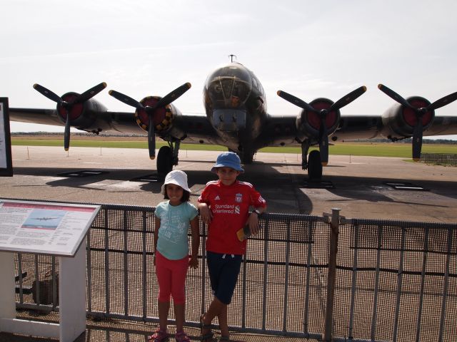 Boeing B-17 Flying Fortress (N4485US) - At the outside area of Duxford.