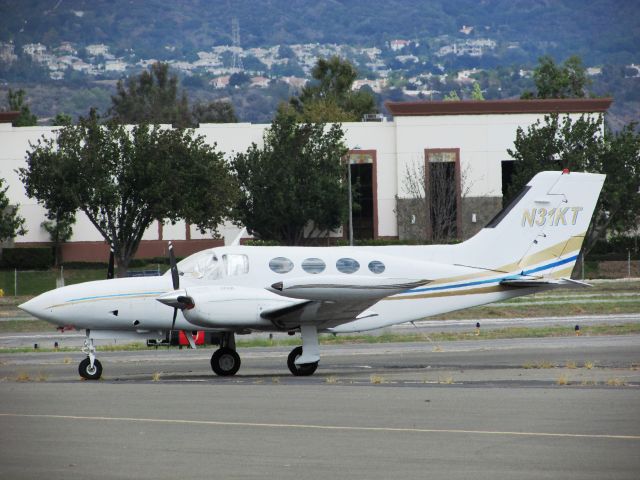 Cessna 421 (N31KT) - Parked at Brackett Field