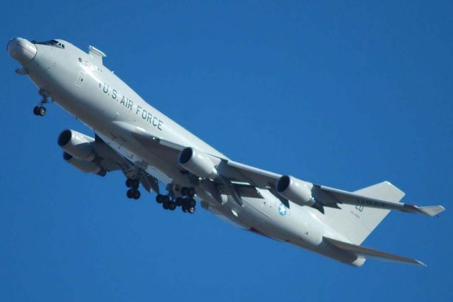 00-0001 — - Boeing YAL-1A Airborne Laser Testbed over Boron, California in 2005.