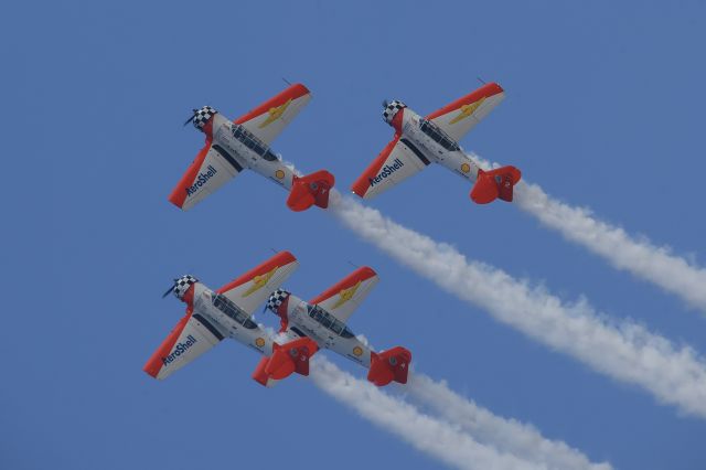 North American T-6 Texan — - The AeroShell team performs at Wings Over Wausau.