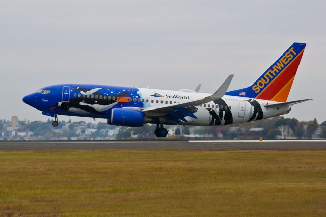 Boeing 737-700 (N280WN) - Penguin 1 arriving @ KBOS Logan on FlightAware.Com !