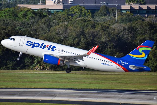 Airbus A320 (N633NK) - Spirit Airlines / "Skittles" liverybr /Configuration: 178 Seats (C4/Y174)br /Route: Tampa (TPA) to Philadelphia (PHL)