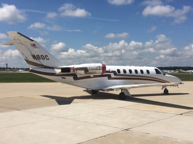 Cessna Citation CJ1 (N80C) - Basler ramp at KOSH during Airventure 2015