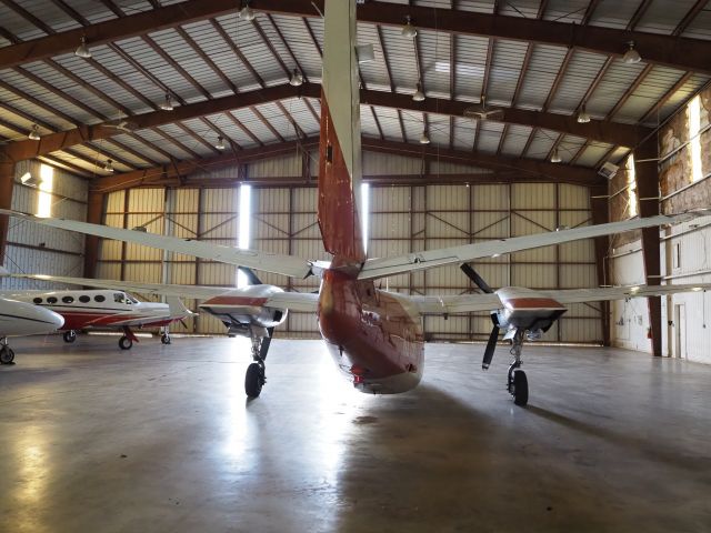 Rockwell Turbo Commander 690 (N37SB) - Quiet Friday morning, Tyler Pounds Field, Tyler, Texas, July 16, 2021.