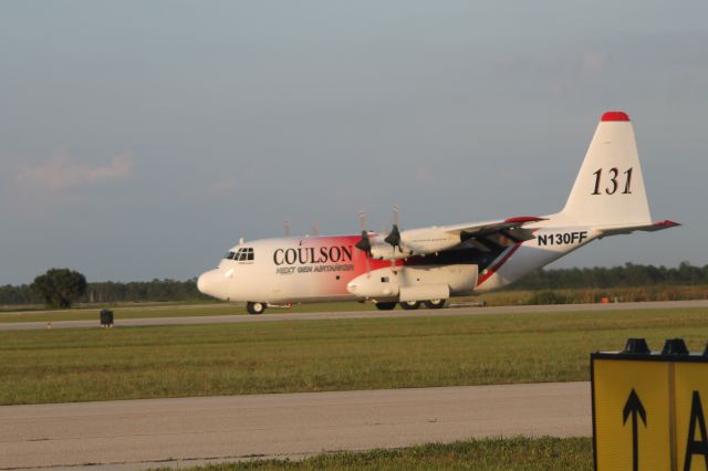 Lockheed C-130 Hercules (N130FF) - Coulson air tanker reloading during operations in Big Cypress National Preserve.