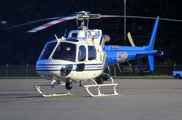 Eurocopter AS-350 AStar (N708HP) - KMRY - Mar 01, 2015 shows California Highway Patrol Coastal Air H-70 from Paso Robles area stopped at Monterey for a break.