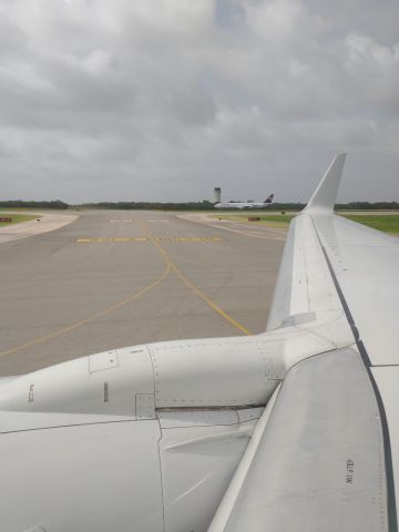 Airbus A340-300 (D-AIGZ) - View from American 737 as D-AIGZ arrived at Punta Cana - 6/16/21