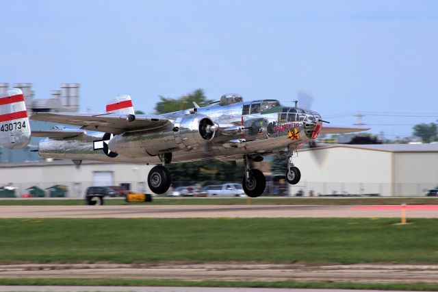 North American TB-25 Mitchell (N430734) - Down Runway 18 Oshkosh.