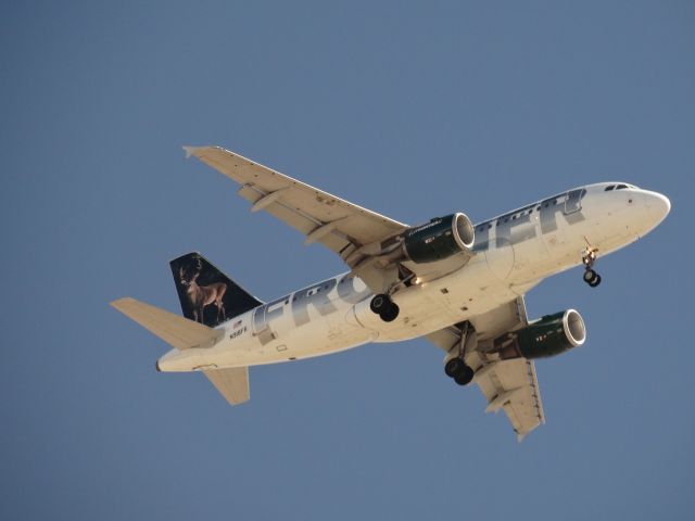 Airbus A319 (N918FR) - First Frontier flight from Las Vegas into Colorado Springs for daily flights 