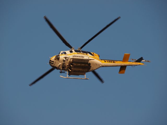 N110LA — - Los Angeles County Fire Department Copter 11 working Sunflower IC, May 2, 2012.