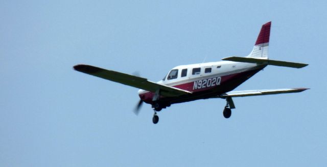 Piper Saratoga/Lance (N9202Q) - About to touch down is this 1983 Piper PA-32R-301 Saratoga/Lance in the Spring of 2024.