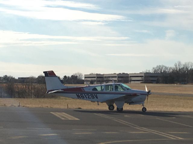 Beechcraft Bonanza (33) (N6129V) - N6129V (BE35) departing Wings Field (KLOM)br /Photo Date: January 24, 2021
