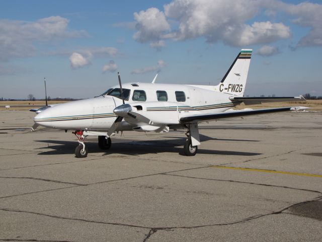 Piper Navajo (C-FWZG) - PA-31P , C-FWZG, previously US registered N200PN - was featured in Sept 1995 Plane & Pilot. Imported into Canada Sept 2008  Engine 425HP TIGO-541, geared 6 CYL