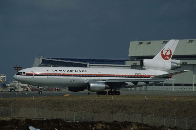 McDonnell Douglas DC-10 (JA8543) - Departure at Narita Intl Airport Rwy34 on 1990/02/17