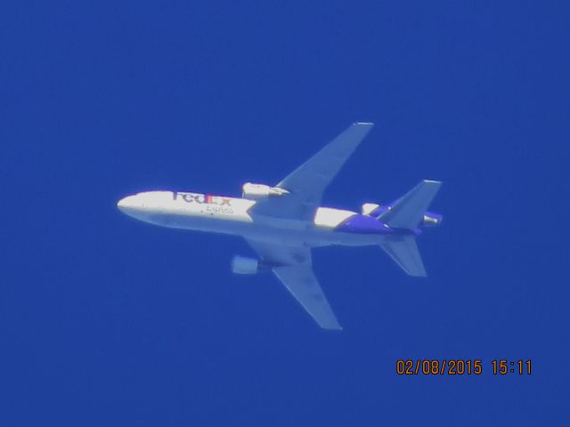 McDonnell Douglas DC-10 (N394FE) - FedEx flight 507 from MEM to SEA over Southeastern Kansas at 32,000 feet.