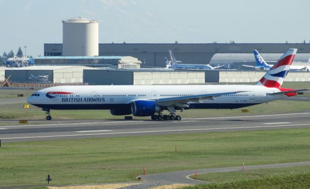 Boeing 777-200 (G-STBG) - After performing a brake test