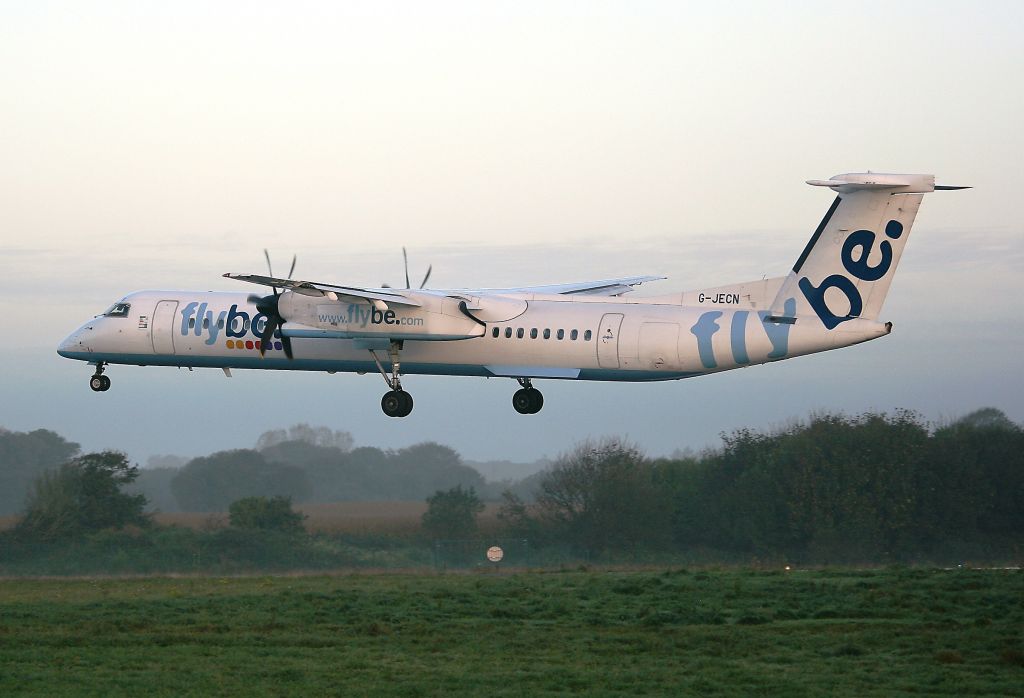 Bombardier DHC-8-Q400 Dash 8 — - Bombardier DHC-8-Q400 Dash 8 G-JECN, landind in early morning at Brest-Guipavas airport (LFRB/BES)