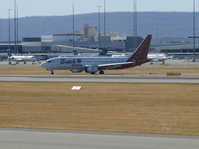 Boeing 737 MAX 8 (9M-LRG) - A Batik Air Malasia taxing at Perth  captured from the public viewing deck