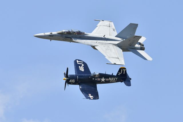 — — - Heritage Flight at Battle Creek Air Show 2018.