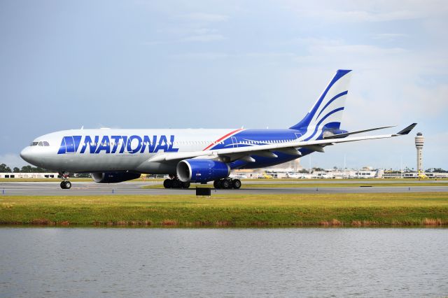 Airbus A330-300 (N819CA) - Holding on taxiway A whilst preparing for departure to Biggs Field, Texas.