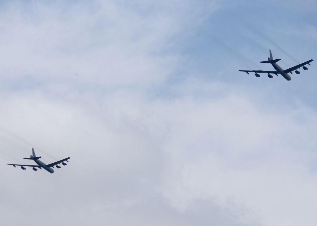 Boeing B-52 Stratofortress (61-0008) - At Barksdale Air Force Base. 61-0008 on the right and 60-0041 on the left.