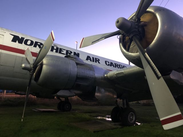 Douglas DC-6 — - Just imaging the this that this girl has seen over the years.