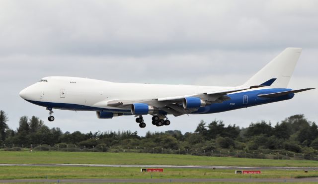 Boeing 747-400 (A6-GGP) - dubai air wing b747-412f a6-ggp landing at shannon from dubai 28/7/20.