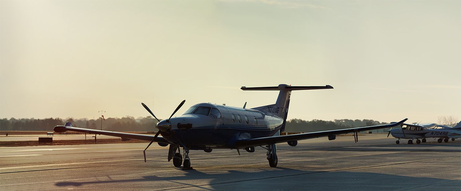 Pilatus PC-12 (N721AF) - 12/27/2014 Cold morning with a nice Pilatus on the Epps ramp. email me for the high resolution image! fleishelja@gmail.com. This image was made with 16 pictures stitched together for a total printable size of 67"x24" @350dpi. 